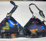 Swiminista X Christian Lacroix Butterfly on Parade Print Bikini Top