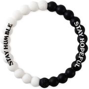 Lokai Stay Humble, Stay Hopeful Black and white bracelet M NWT