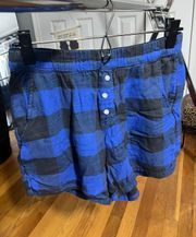 Blue Pajama Shorts