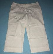 𝅺ST. JOHN’S BAY stretch capris with pockets white size 12