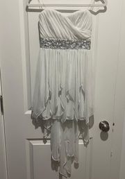 strapless homecoming layer dress