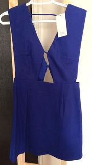 Blue Cutout Mini Dress