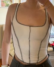 Gaze White Corset Top