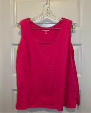 Woman Within Pink Scoop Neck Sleeveless Tank size 1X