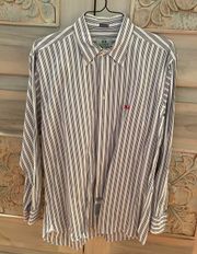 Blue White Striped Button Down