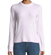 Rag & Bone Long Sleeve Rib-Knit Cropped Cashmere Sweater White Cream Small