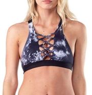 Blue life fit tuxedo sports bra