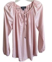 FifteenTwenty Balloon Sleeve Satin Peasant Top