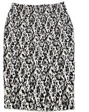 Vince Camuto Womens Black &White Snakeskin Animal Print Pencil Skirt Size XS
