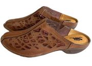 Spring Step Clogs Shoes Bolivia Brown Leather Slip On Size EU 42 US 10.5/11