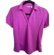 LADY HAGEN Women’s Short Sleeve Collared V Neck Golf Polo/Top. Pink. Sz. SM NEW!