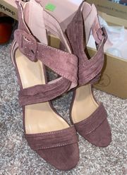 Charlotte Russe Mauve Block Heel