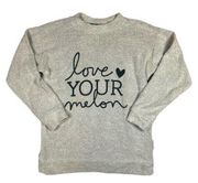 Woolly Threads x Love Your Melon Super Cozy Spell Out Mock Neck Pop Over Sweater