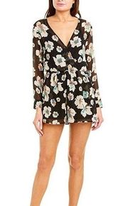 Astr xs sheer‎ wrap floral romper