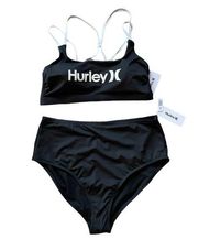 NWT HURLEY TWO PIECE BLACK SWIMSUIT PLUS SIZE 2X