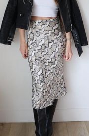 Snake Print Skirt