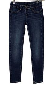LondonJean Blue Cotton Blend Low Rise Ankle Skinny Denim Jeans Women SZ 2