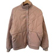 Blank NYC Dryden Quilted Jacket In Light Pink Small