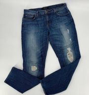 J Brand Aidan Patchwork Distressed Jeans Bigtime RIHANNA worn Size 28