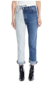Alice and Olivia two toned jeans 