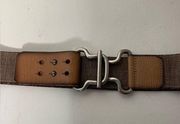 Fossil leather and elastic belt.