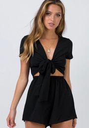 Princess Polly Black Tie Romper