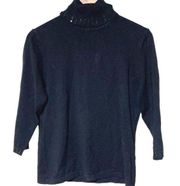 Apt. 9 Turtleneck Sweater Embellished Neck and Cuff Large