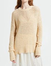 Theory Karenia Crochet Sughero Open Knit Sweater