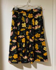 Pleated Floral Madison Skirt