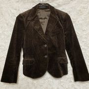 Theory Brown Corduroy Blazer Size 8