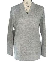 Falls Creek gray waffle pullover top XL