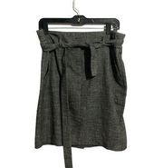 LOFT Gray Heather Tie Waist Pencil Skirt Size 8