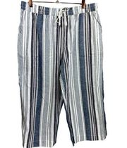 NWT BeachLunchLounge Margo Wide Leg Cropped Pants L