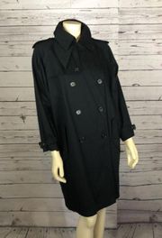 Lauren Ralph Lauren Double Breasted Cotton Blend Trench Coat size large