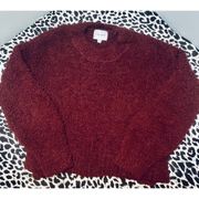 Pink Rose Burgundy Women's Super Soft Sweater Size Small