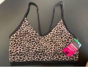 Maidenform Leopard Bralette-NEW Brown/Pink Long Line RET$22 Large