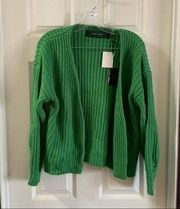 NWT CodeXMode Green Open Front Dolman Cardigan Small