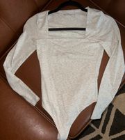 Square Neck Long Sleeve Bodysuit