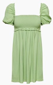 Sunday Best Green Babydoll Dress