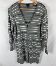 Torrid  Striped Button Up Boyfriend Cardigan Size 0 / Large