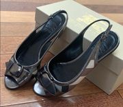 Burberry | Slingback Flats Peep-toe 36 Italian