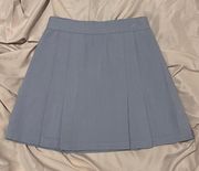 Pleated A-Line Skirt - Sky Blue