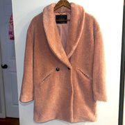LUCKY BRAND Women’s Blush Pink Faux Fur Teddy Coat Size M