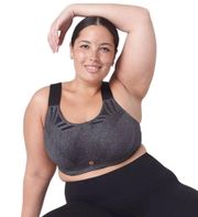 LIVI ACTIVE High Impact Max Support Underwire Sports Bra Gray Black 42DDD