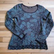 blue sunflower sweater pima