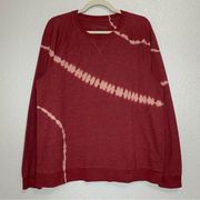 Sonoma Red Tie Dye Crewneck Long Sleeves Sweatshirt