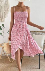 SheIn Womens  NWT Pink Floral Cami Dress - S