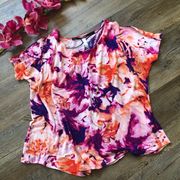 Kensie multiple color tie dye tee size Large.