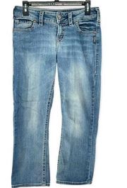 Silver Jeans Suki Mid Capri Western Glove Works Women’s Denim Jeans Size 29