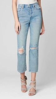 NWT Blank NYC Madison Crop Button Fly Denim Blue Jeans in Got My Ways Size 24